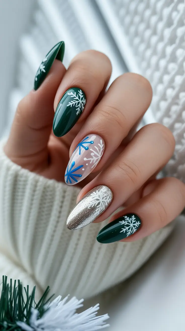 winter nails almond design and color ideas 2025-2026 Midnight Frost