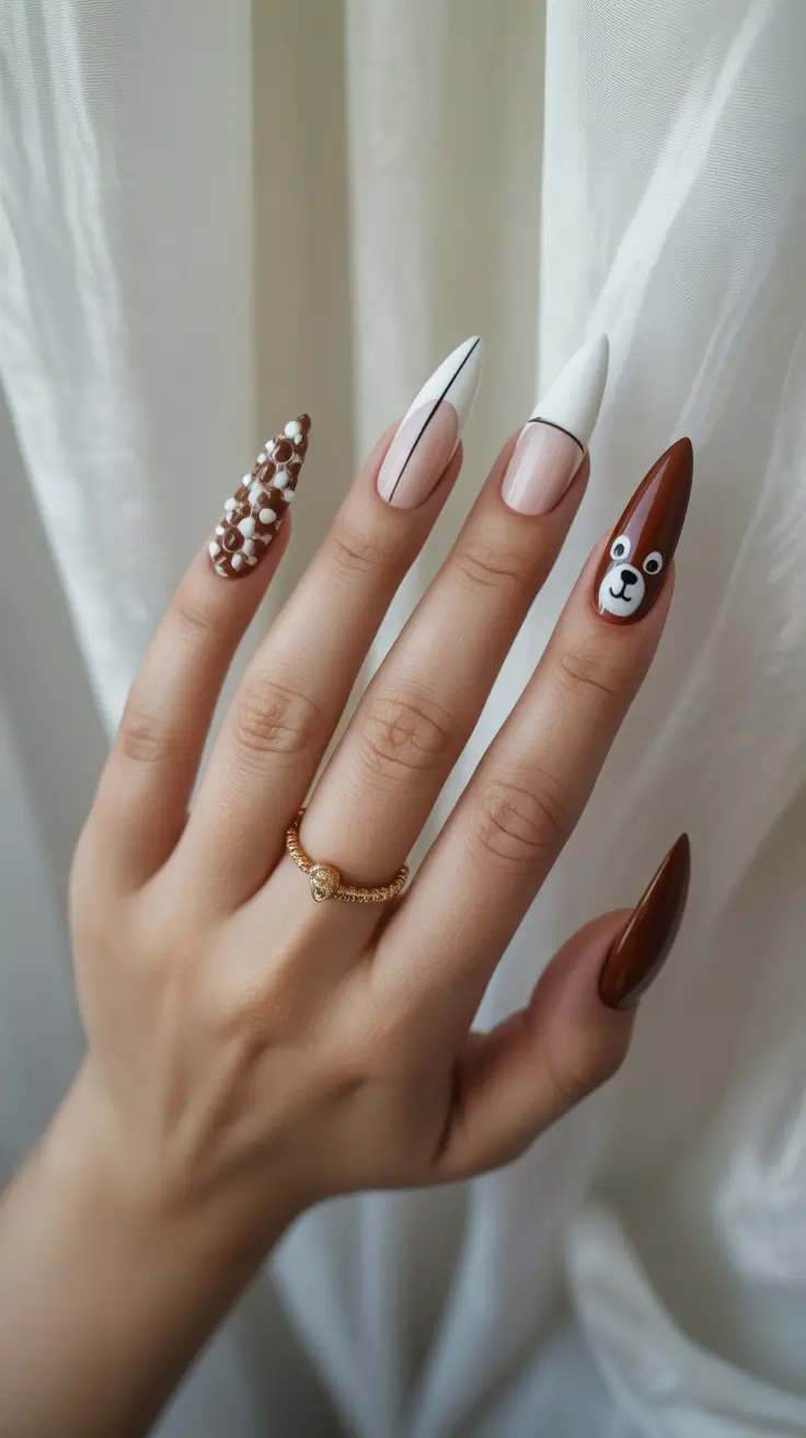 winter nails 2025-2026 Cocoa Chic
