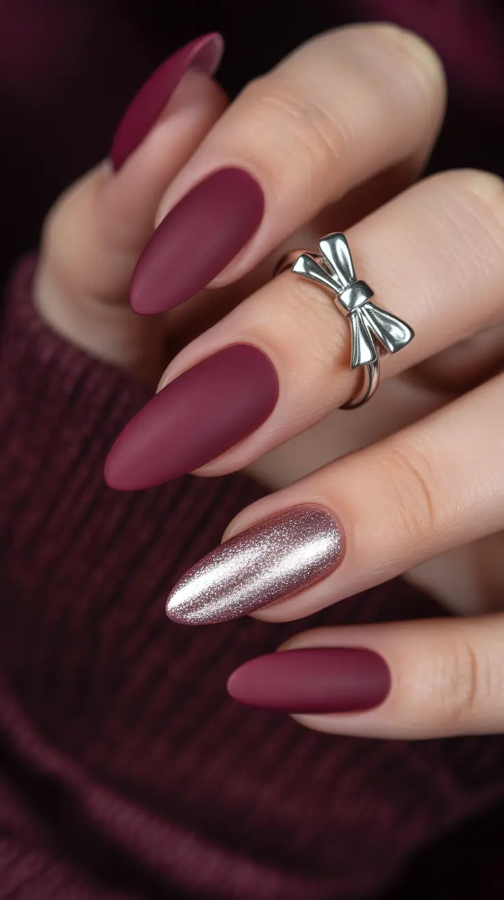 winter nails 2025-2026 Mulberry Glow