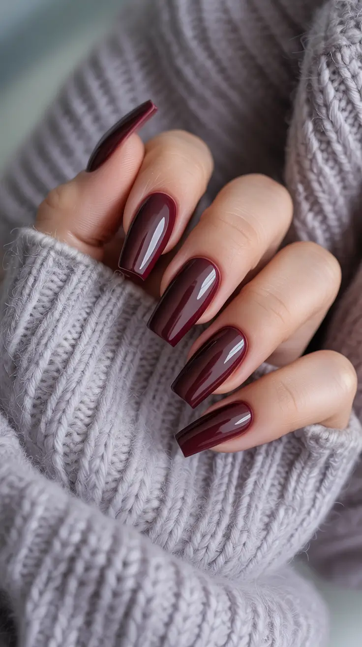 winter nails 2025-2026 Plum Perfection