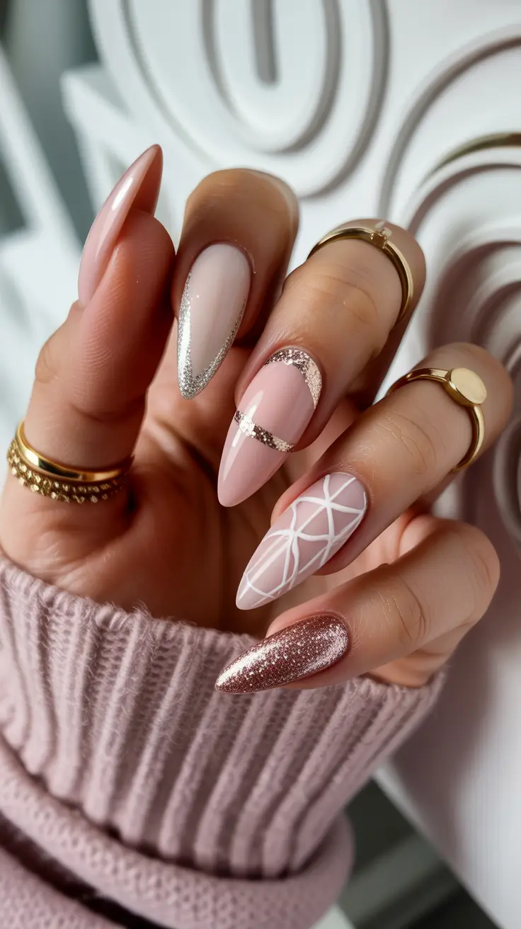 winter-nails-new-color-trends-ideas-2025-2026-Blush-Geometry-&-Sparkle