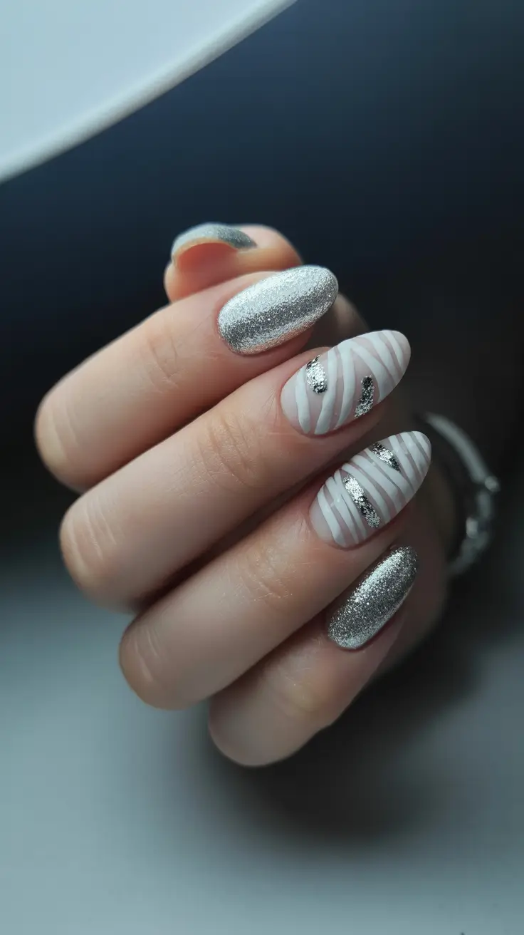 Winter Nails 2025 2026 Silver Whispers