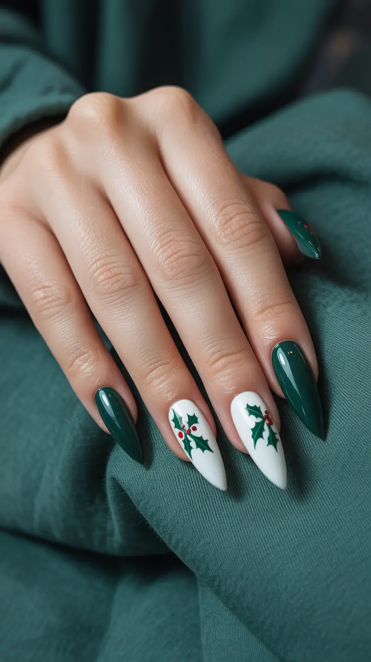 Winter Nails 2025 2026 Evergreen Charm