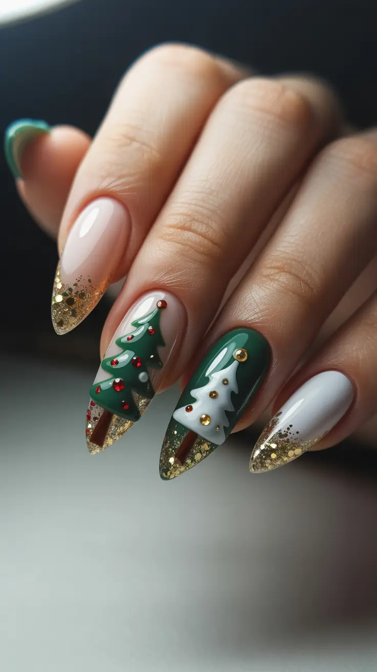 Winter Nails 2025 2026 Golden Spruce Dreams