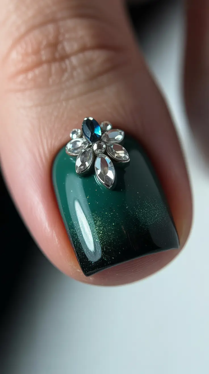 winter nails toe design and color 2025 2026 Midnight Luxe