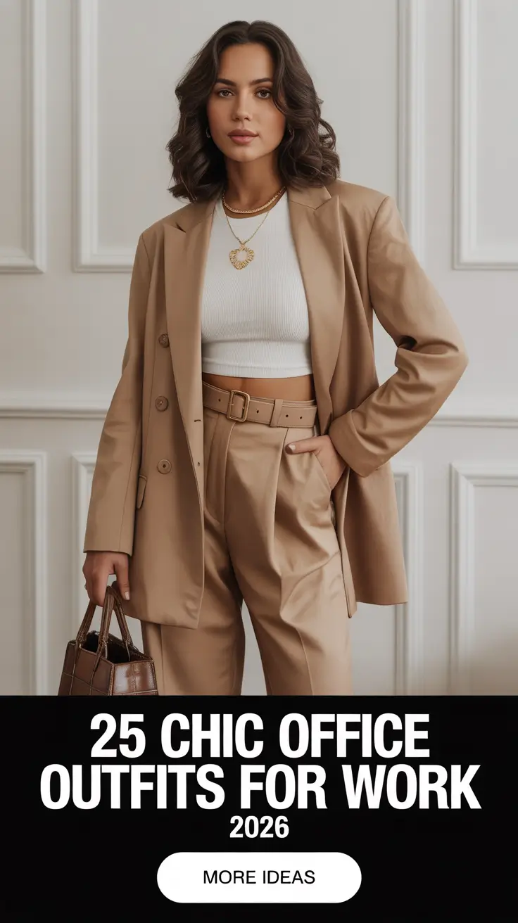 Chic Office Outfits for Work 2026: Elegant & Casual Fashion Ideas for Modern Women