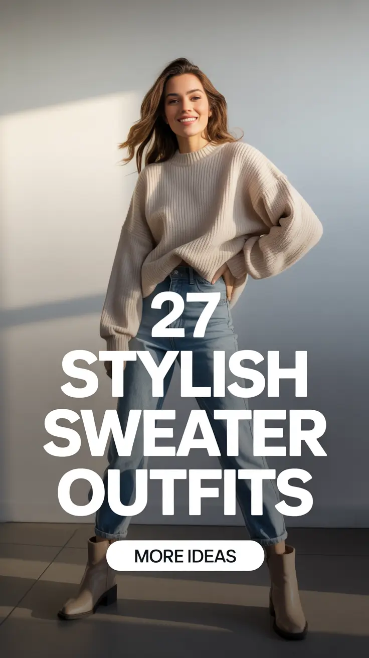 Stylish Sweater Outfits 2026: Cozy, Chic & Colorful Knit Trends to Try This Year