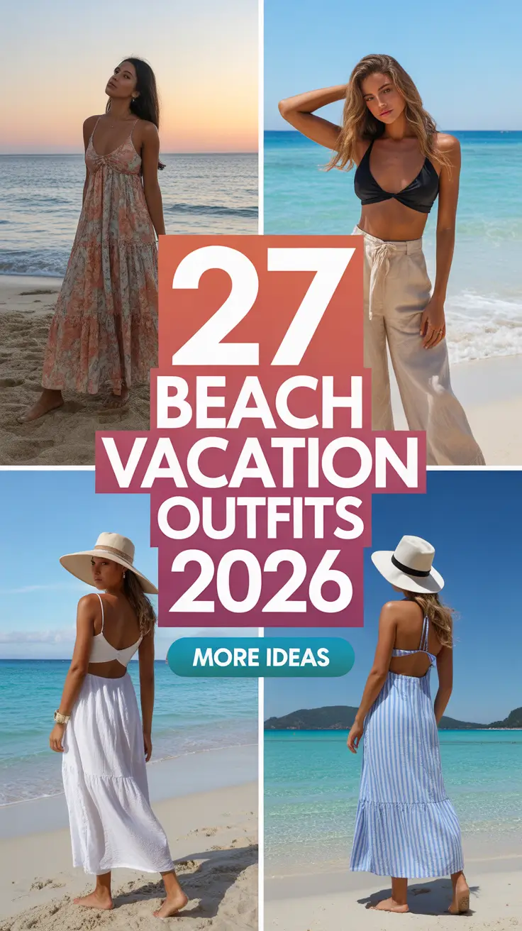Beach Vacation Outfits 2026 – Fresh Ideas for Tropical and European Getaways