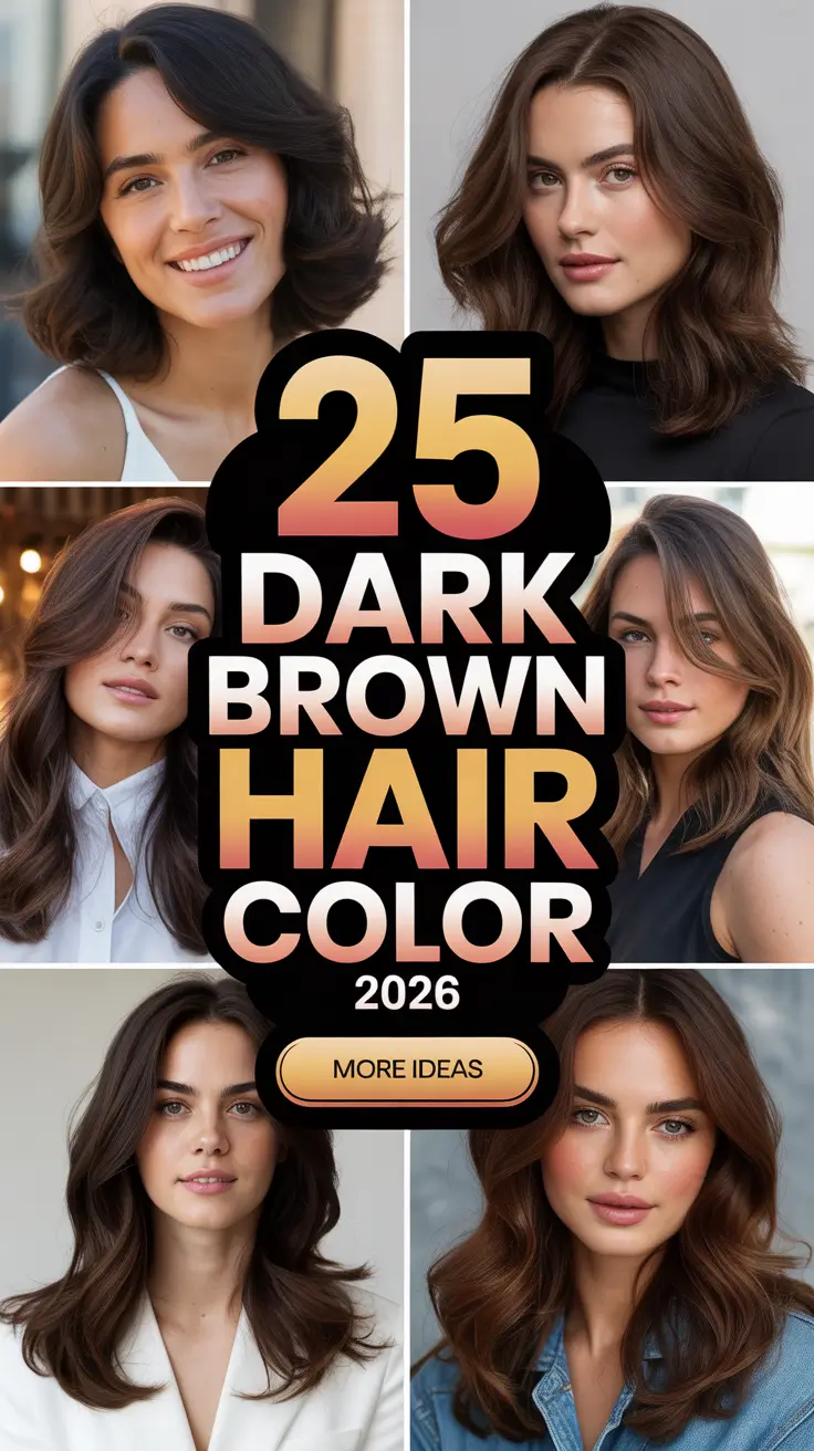 Dark Brown Hair Color 2026 – Rich Shades, Cool Tones, and Inspo for Brunettes