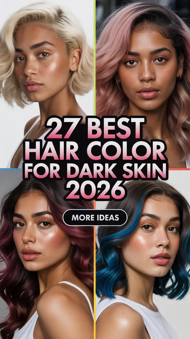 Best Hair Color for Dark Skin 2026 – From Chocolate Brown to Bold Red Tones