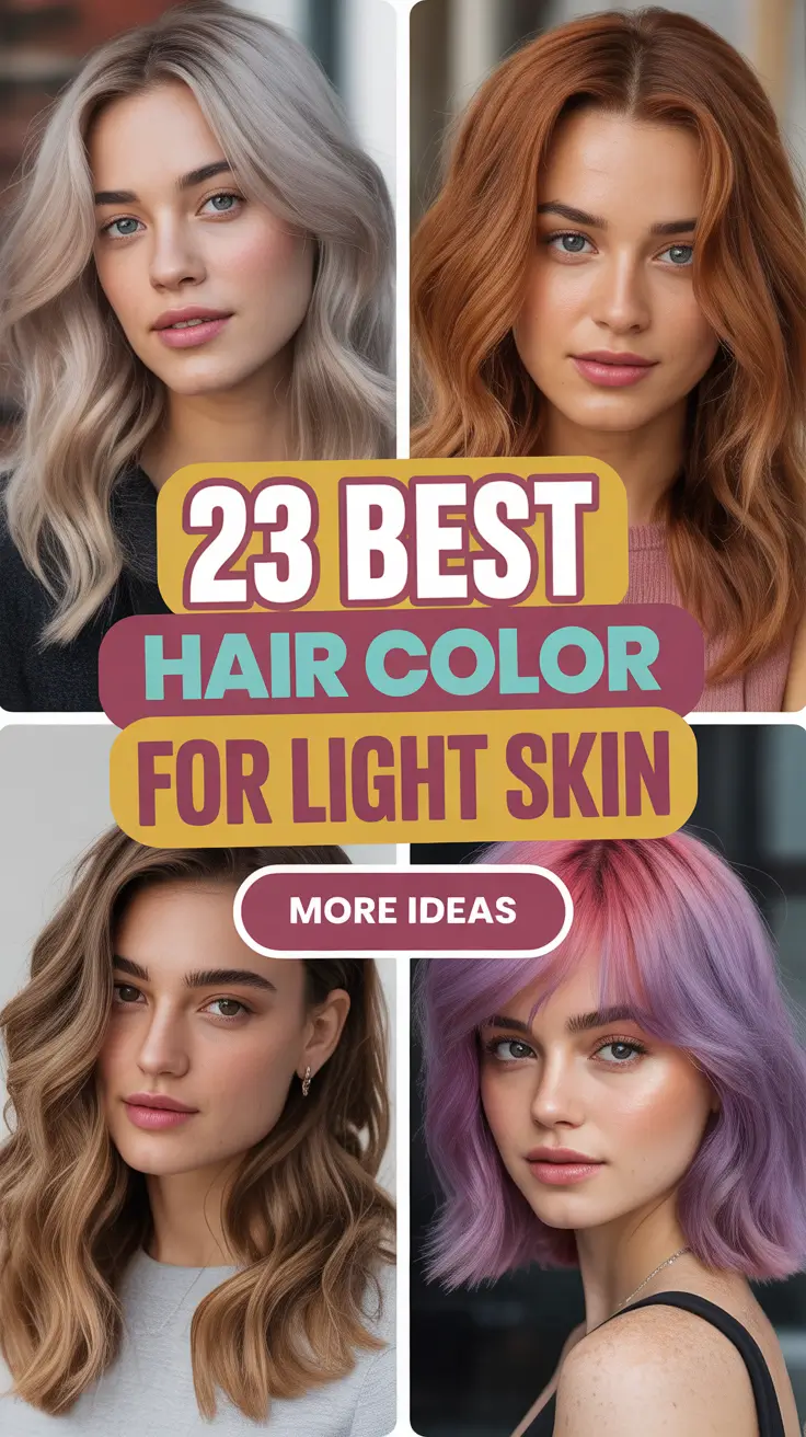 Best Hair Color for Light Skin 2026 – Trendy Shades for Every Mood