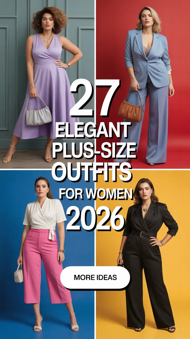 Elegant Plus-Size Outfits for Women 2026: Chic, Cozy & Confident Style Ideas for Every Season