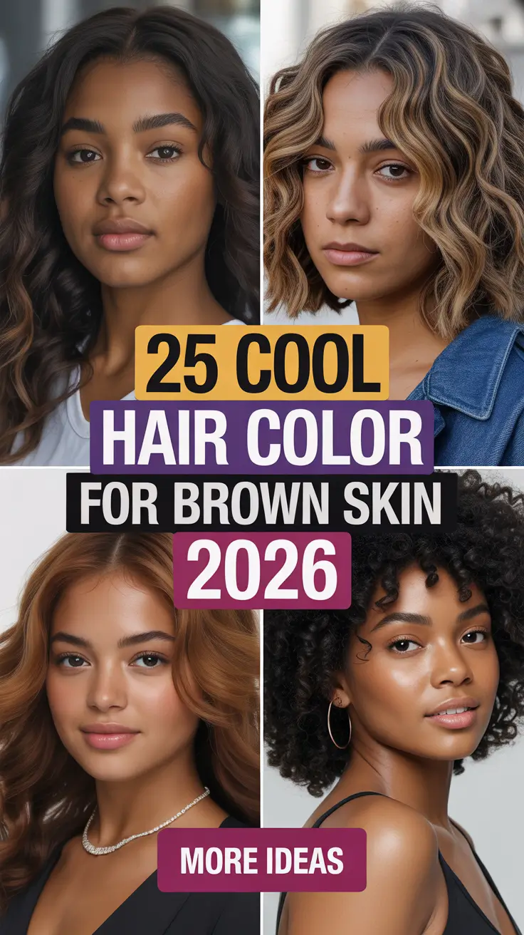 Cool Hair Color for Brown Skin 2026: Trendy Shades and Styles to Try