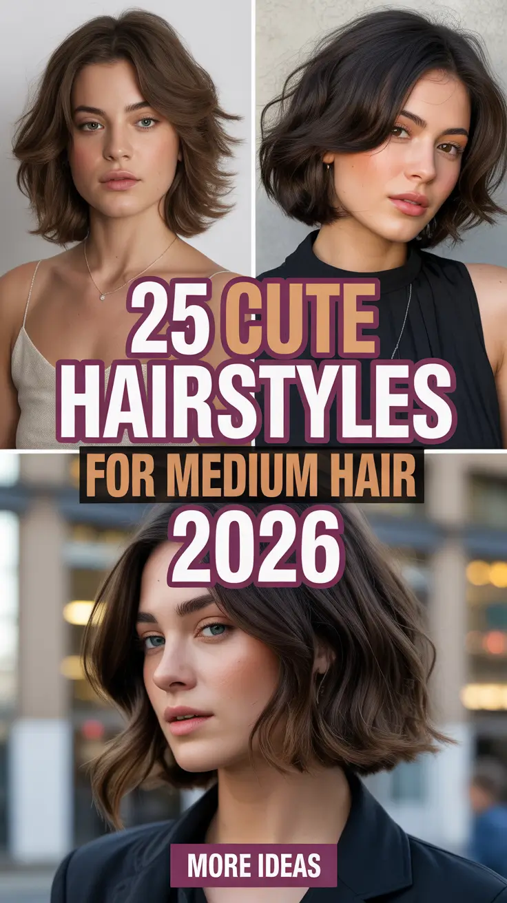 Cute Hairstyles for Medium Hair 2026 That Are Trendy, Layered, and Totally Wearable