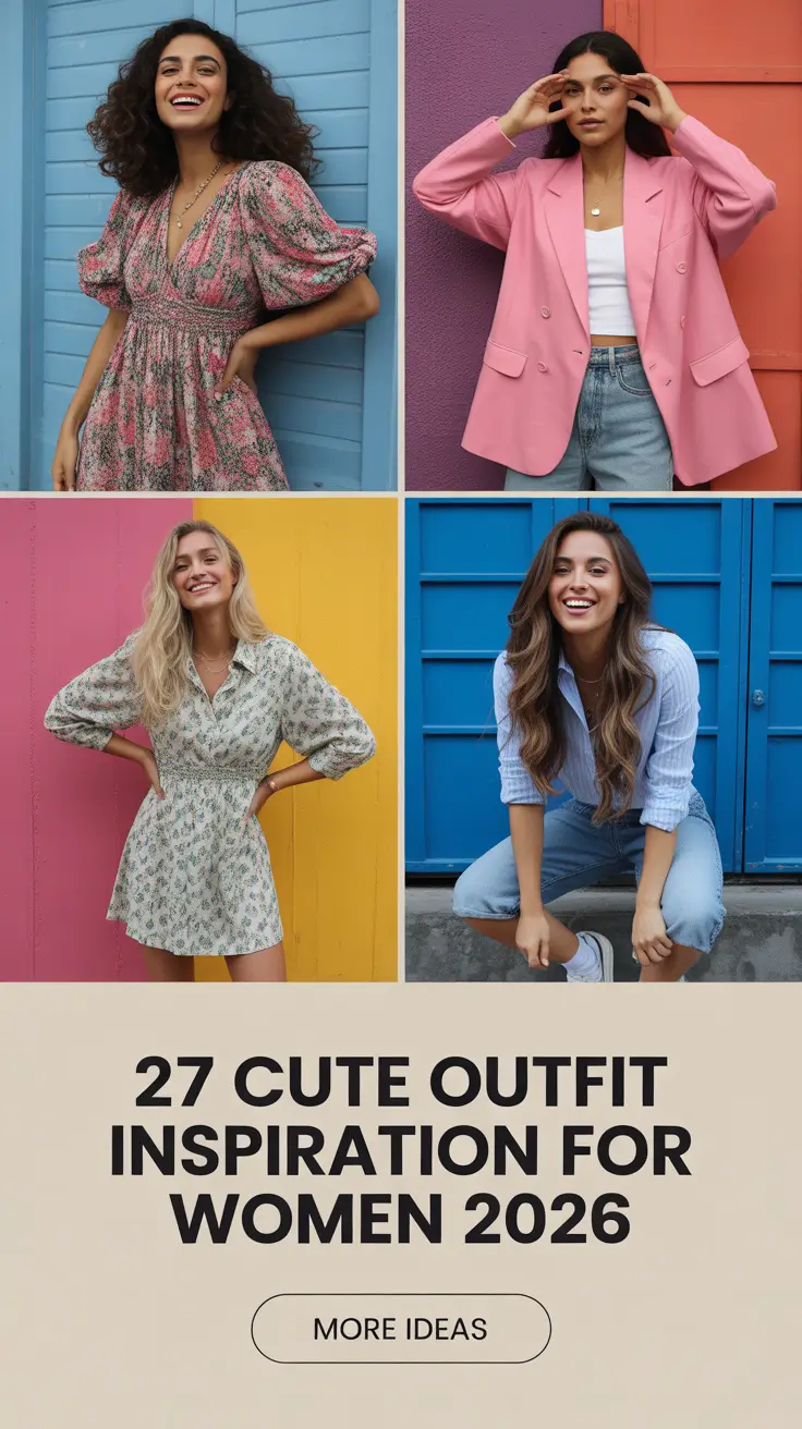 Cute Outfit Inspiration for Women 2026 – Fresh, Comfy & Aesthetic Style Ideas