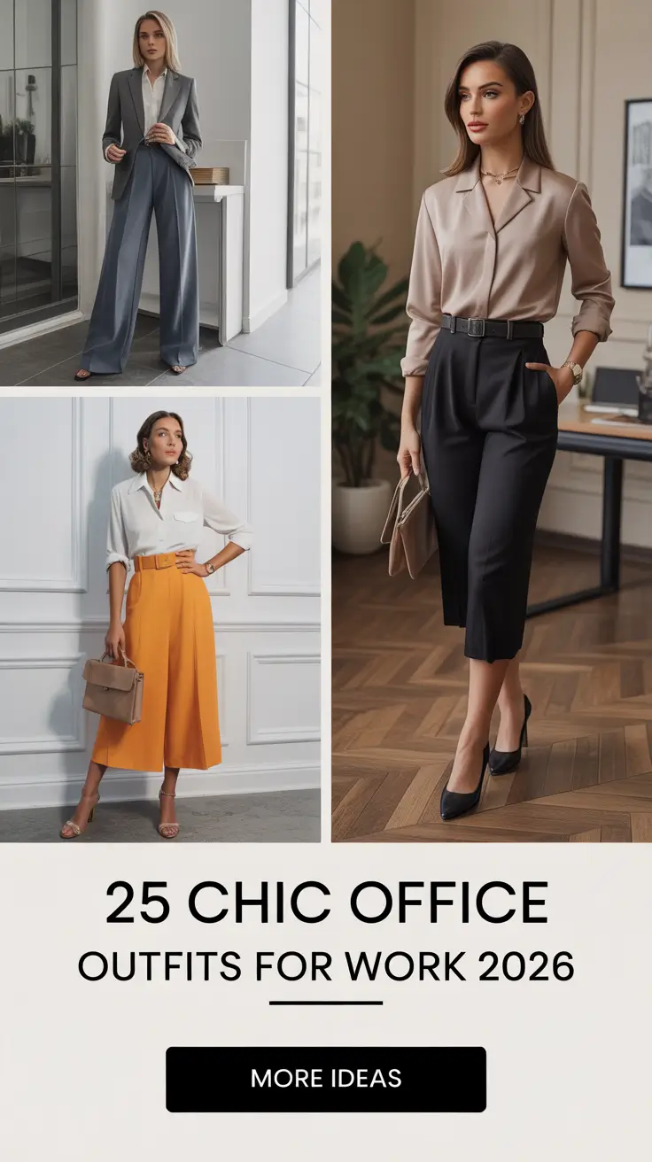 Chic Office Outfits for Work 2026: Elegant & Casual Fashion Ideas for Modern Women