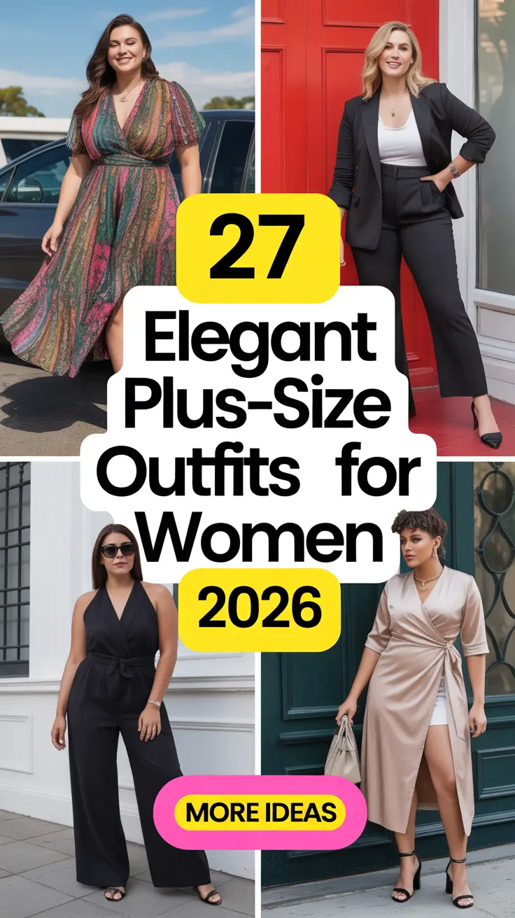 Elegant Plus-Size Outfits for Women 2026: Chic, Cozy & Confident Style Ideas for Every Season