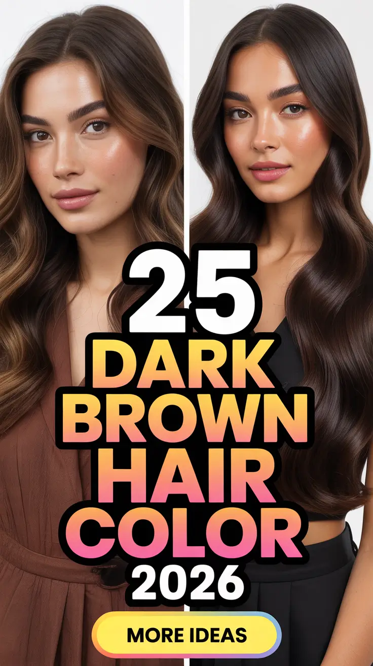 Dark Brown Hair Color 2026 – Rich Shades, Cool Tones, and Inspo for Brunettes