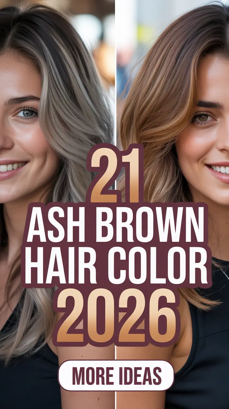 Ash Brown Hair Color 2026 – The Cool, Soft & Golden Palette Everyone Will Want