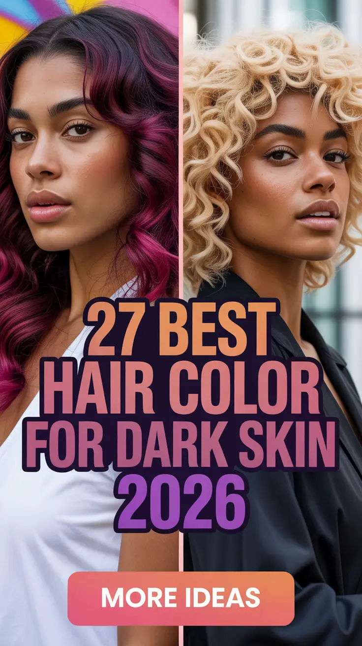 Best Hair Color for Dark Skin 2026 – From Chocolate Brown to Bold Red Tones