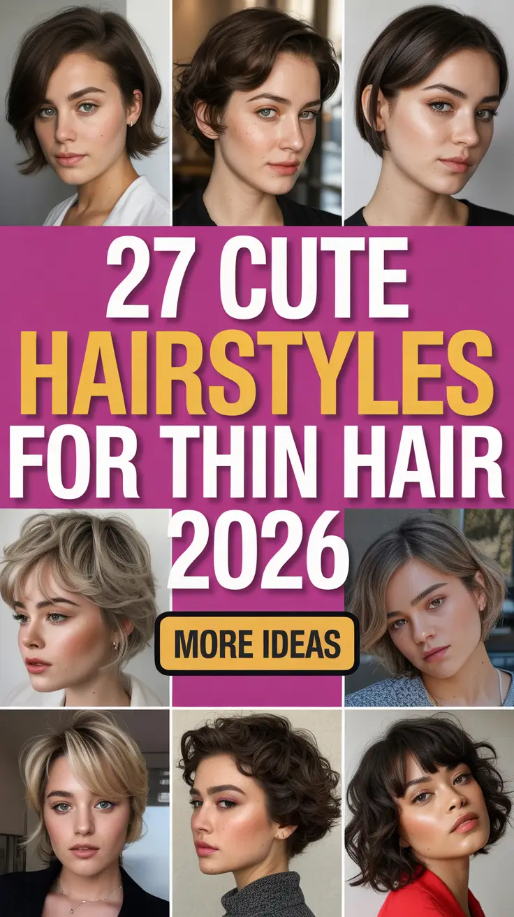 Cute Hairstyles for Thin Hair 2026 That Make Every Strand Look Fuller