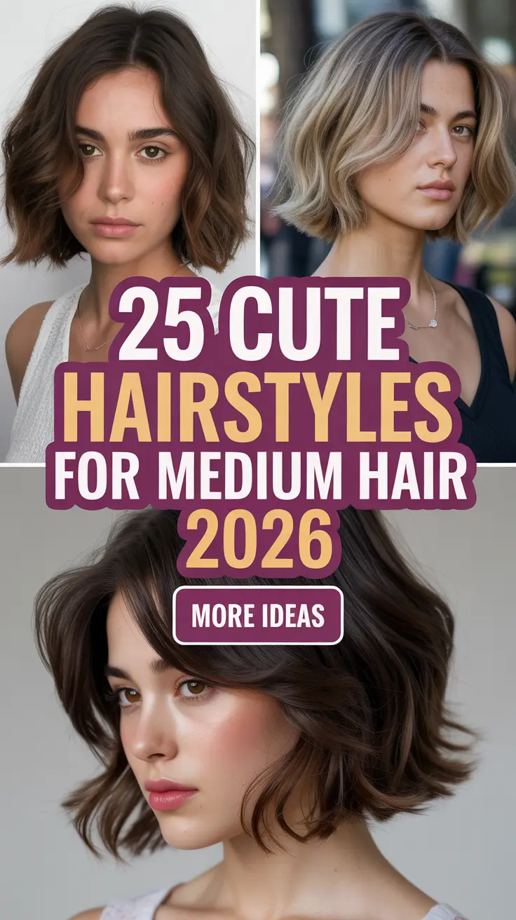 Cute Hairstyles for Medium Hair 2026 That Are Trendy, Layered, and Totally Wearable