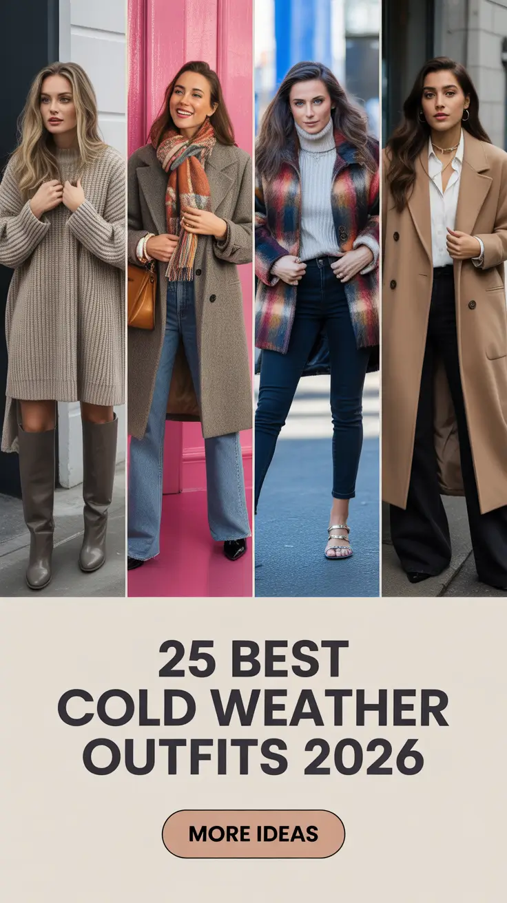 Best Cold Weather Outfits 2026 – Cozy, Chic & Trendy Winter Inspo for Women