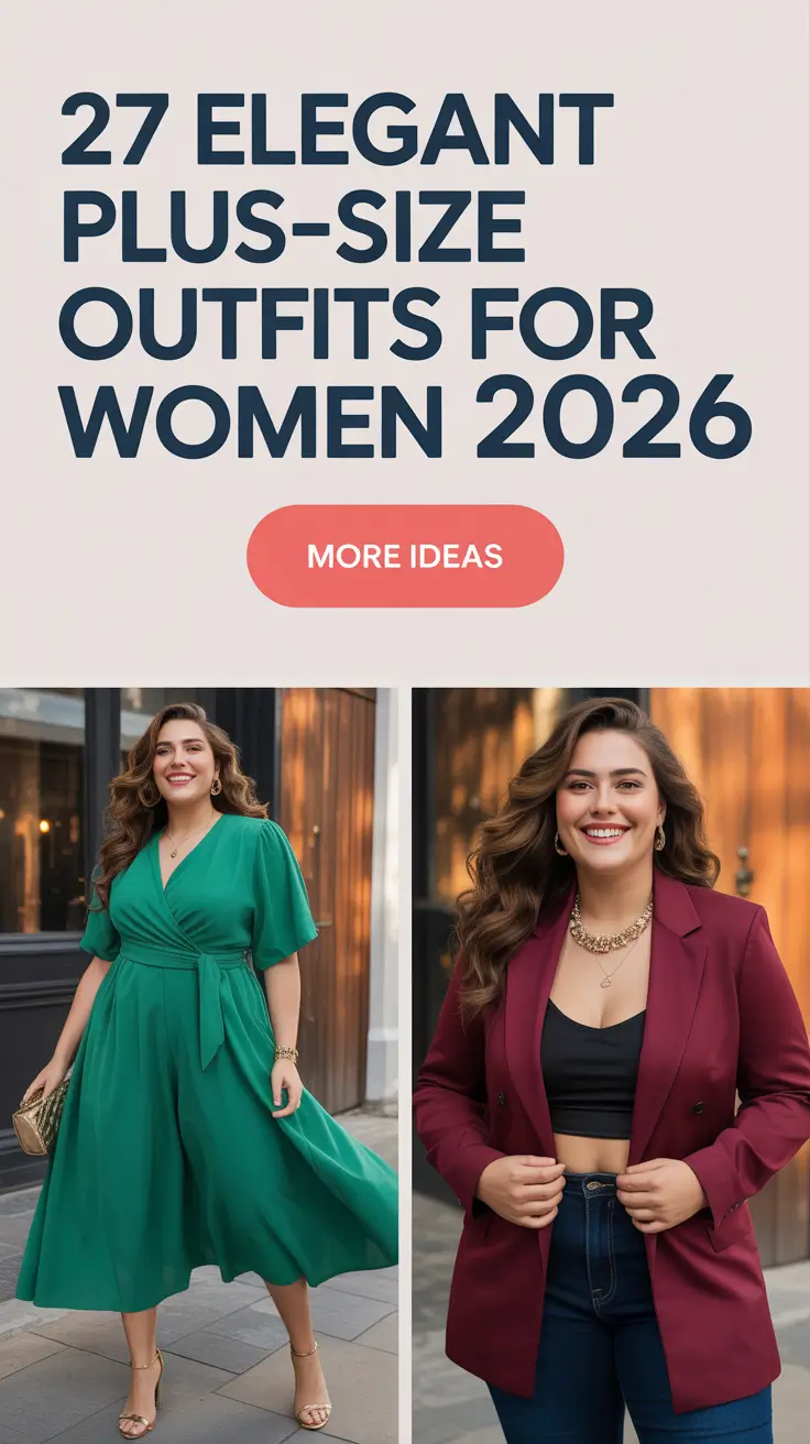 Elegant Plus-Size Outfits for Women 2026: Chic, Cozy & Confident Style Ideas for Every Season