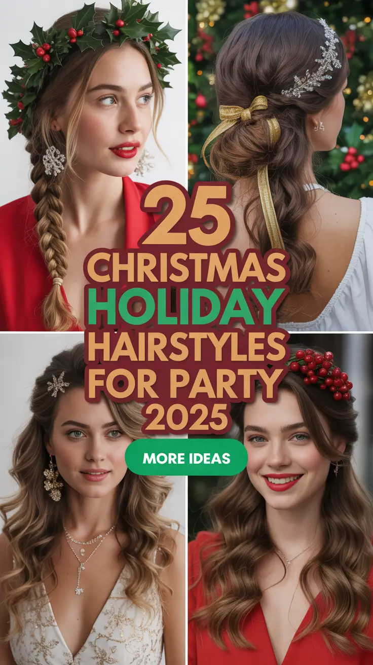 Christmas Holiday Hairstyles for Party 2025: Elegant, Fun & Easy Looks for Every Mood