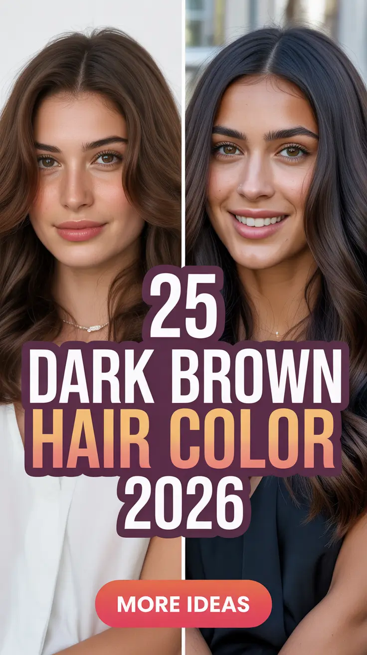 Dark Brown Hair Color 2026 – Rich Shades, Cool Tones, and Inspo for Brunettes
