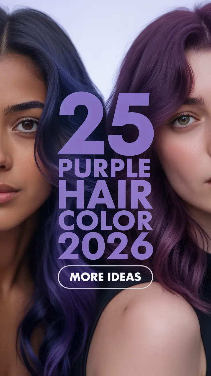 Purple Hair Color 2026: Trendy Ideas and Stunning Shades for Every Hair Type