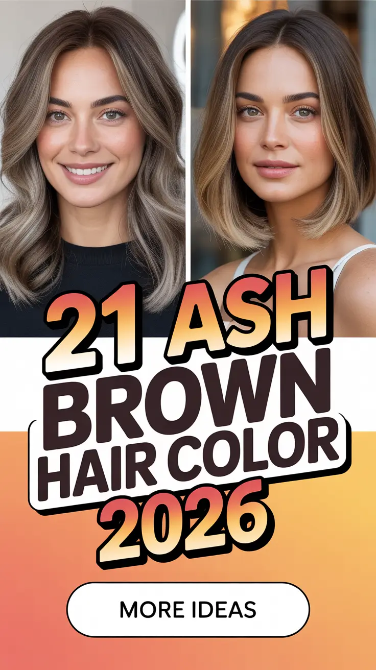 Ash Brown Hair Color 2026 – The Cool, Soft & Golden Palette Everyone Will Want