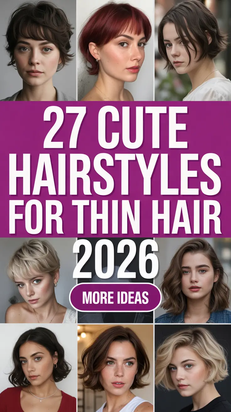 Cute Hairstyles for Thin Hair 2026 That Make Every Strand Look Fuller