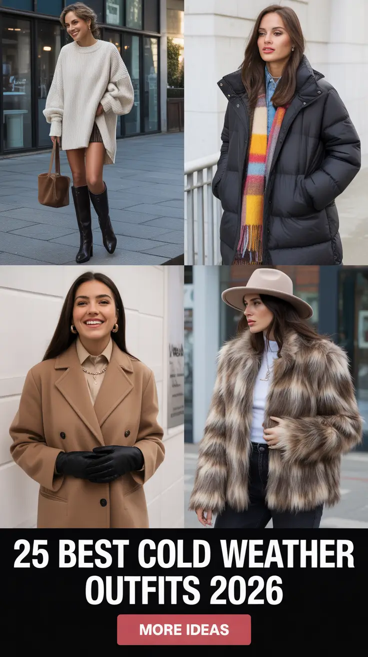 Best Cold Weather Outfits 2026 – Cozy, Chic & Trendy Winter Inspo for Women