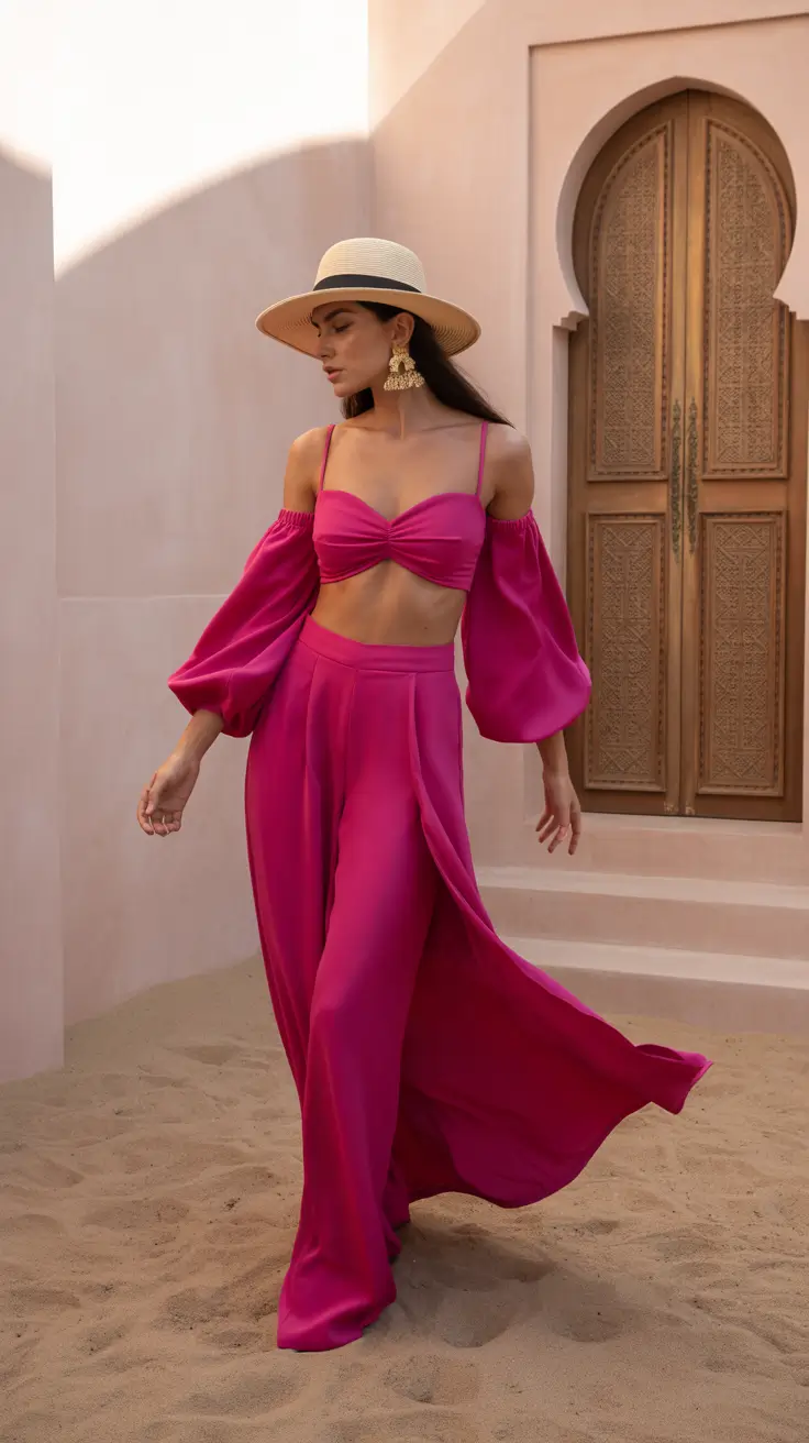 vacation outfits 2026 Fuchsia Flow and Desert Radiance
