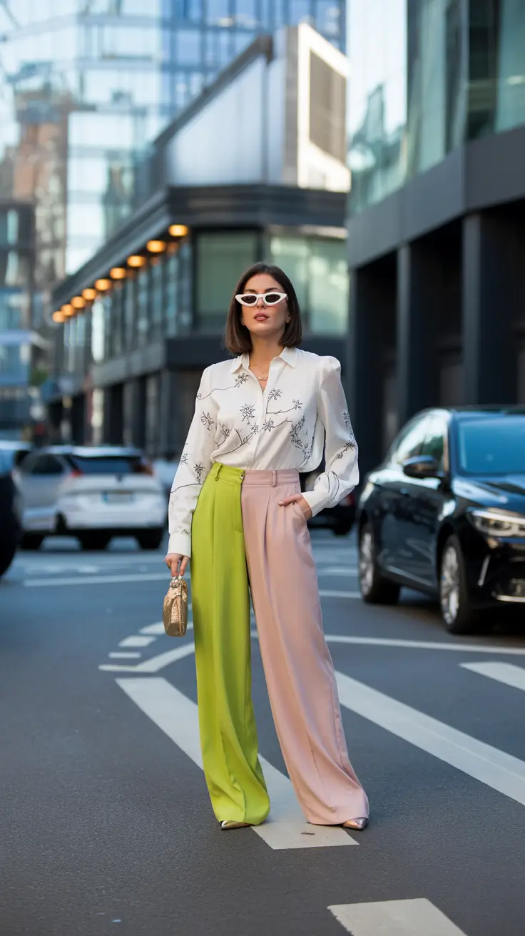 brunch outfits 2026 Bold Dual-Tone Power