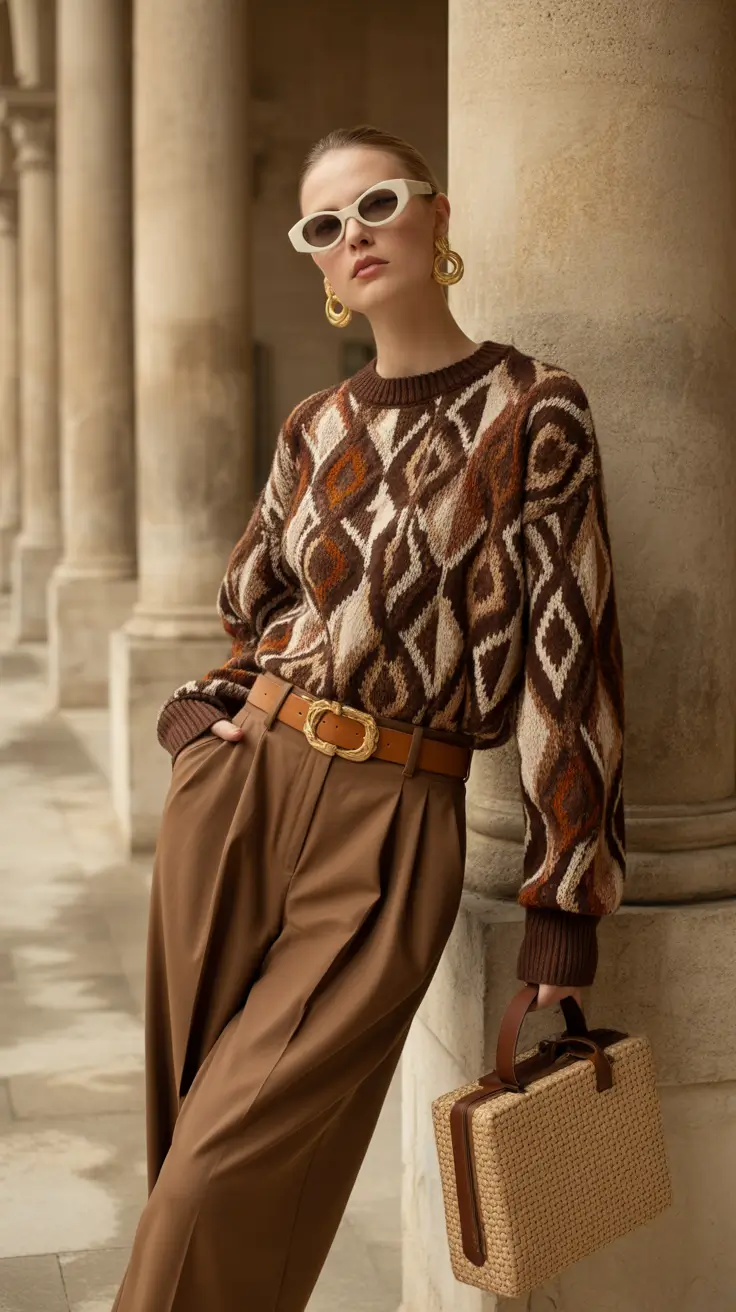 cold weather outfits 2026 Art Deco Warmth