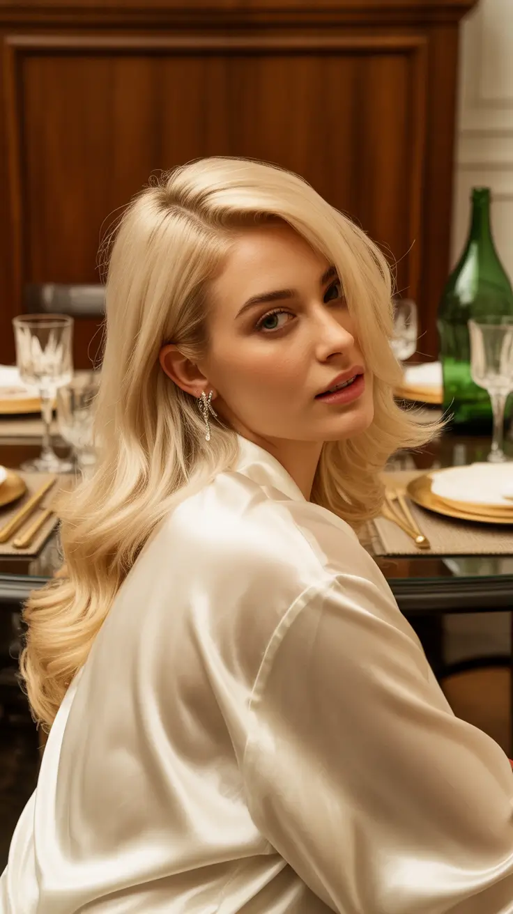 blonde hair color 2026 Silky Pearl Elegance