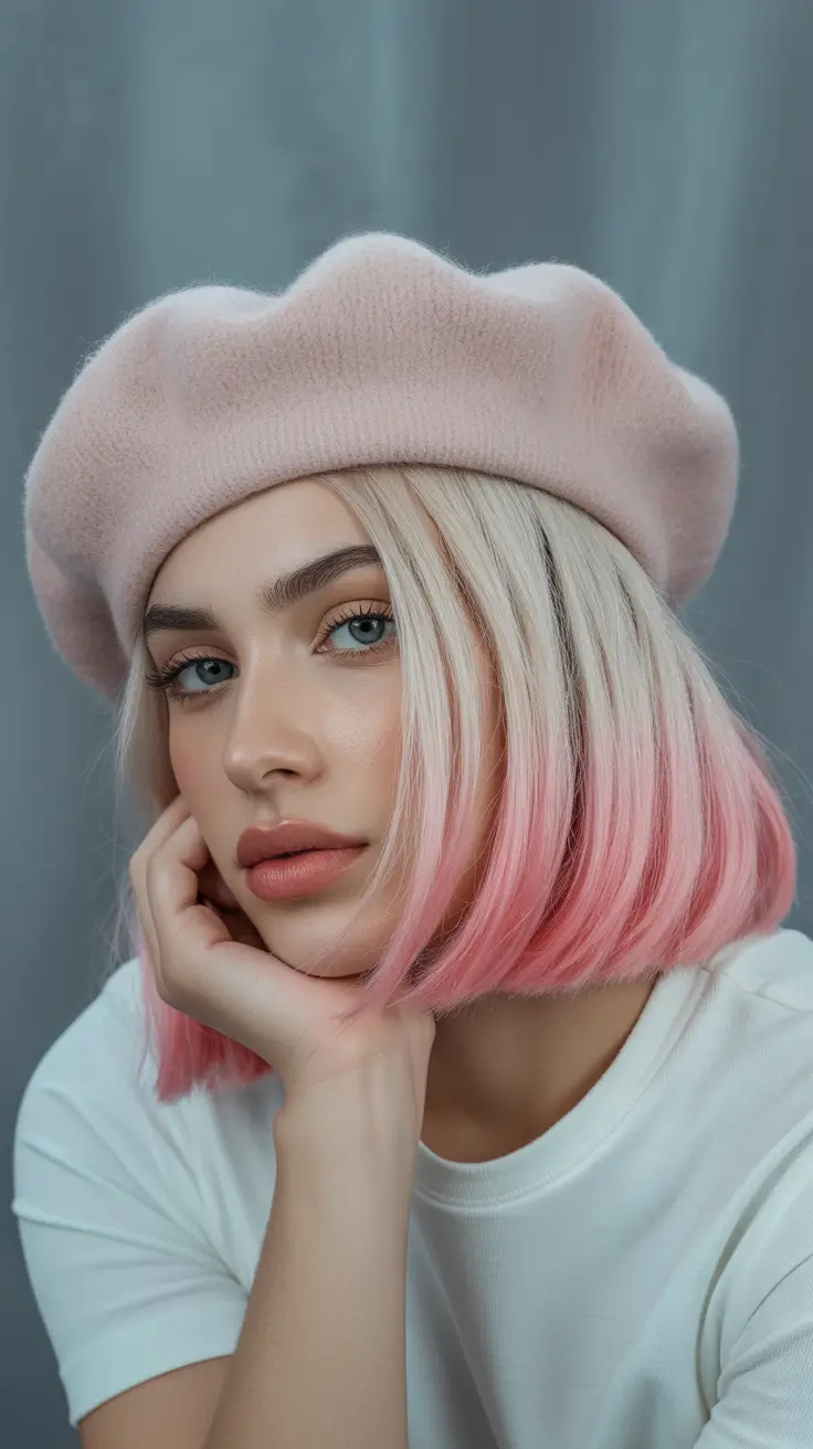blonde hair color 2026 Blush Dip Bob