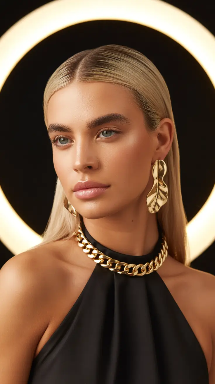 blonde hair color 2026 Platinum Elegance Glow