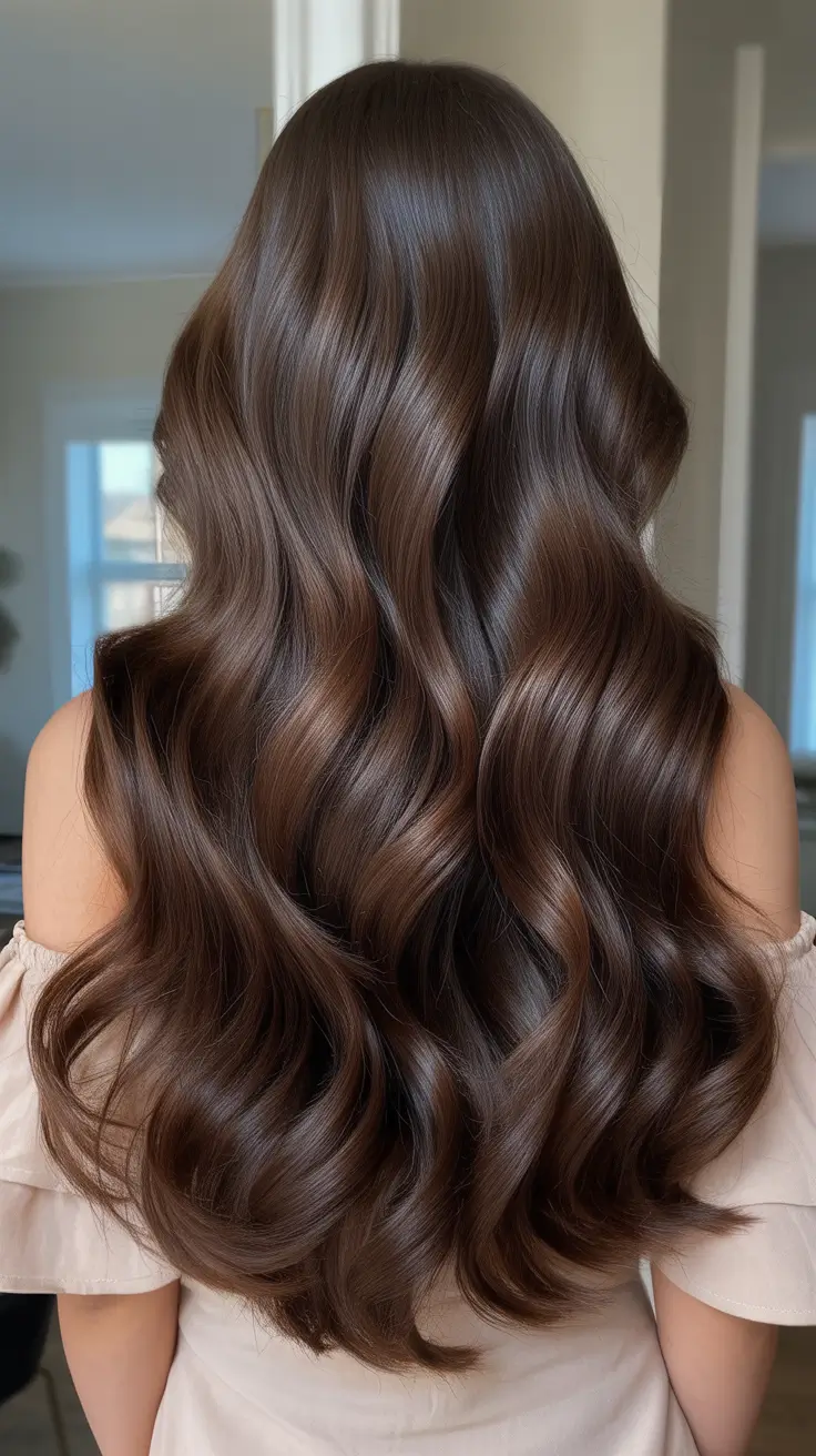 brunette hair color 2026 Deep Cocoa Shine