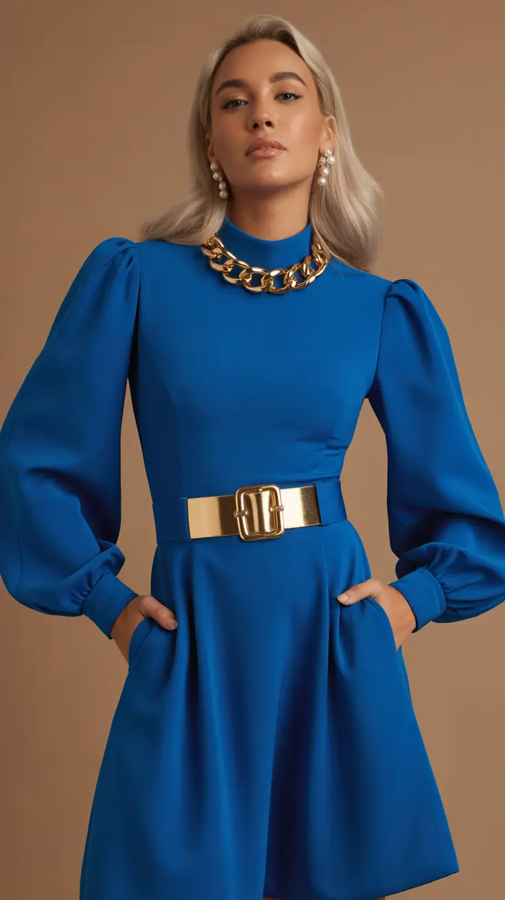 business casual outfits 2026 Electric Blue Elegance