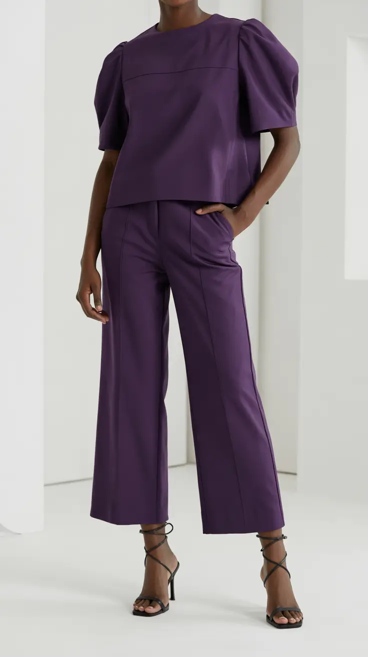 business casual outfits 2026 Violet Vision: Sculpted and Sophisticated