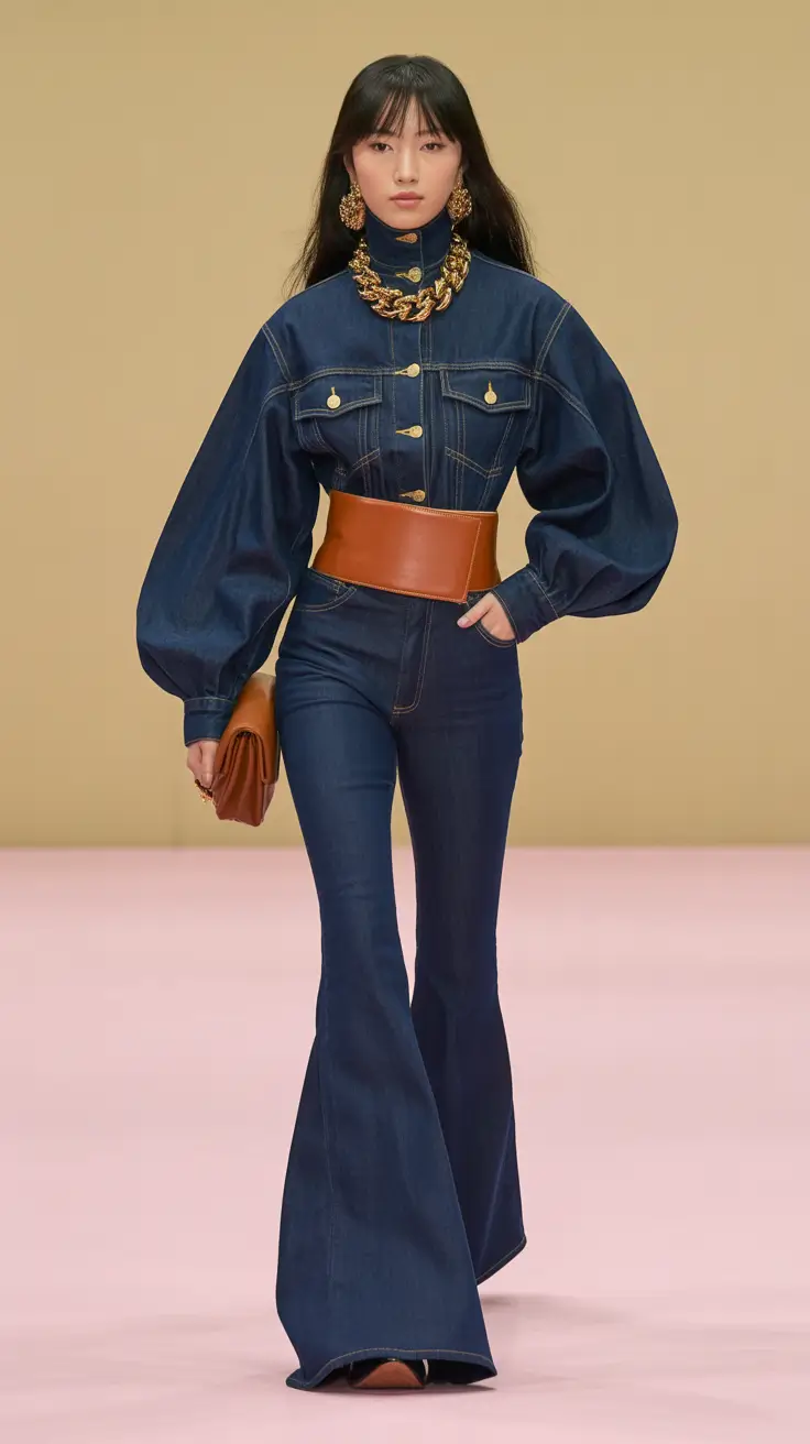 Capsule Wardrobe Outfits 2026 - Denim Glam with a Bold Twist