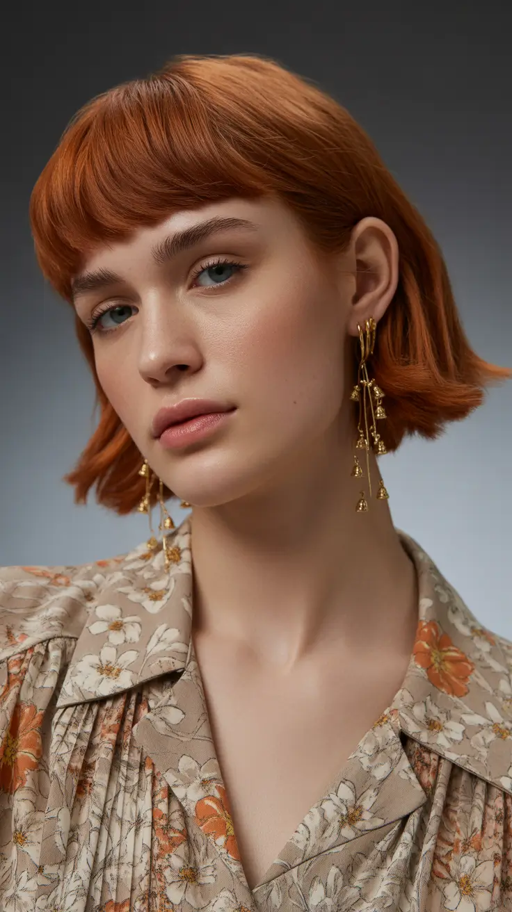 bob haircut 2026 Copper Chic Revival