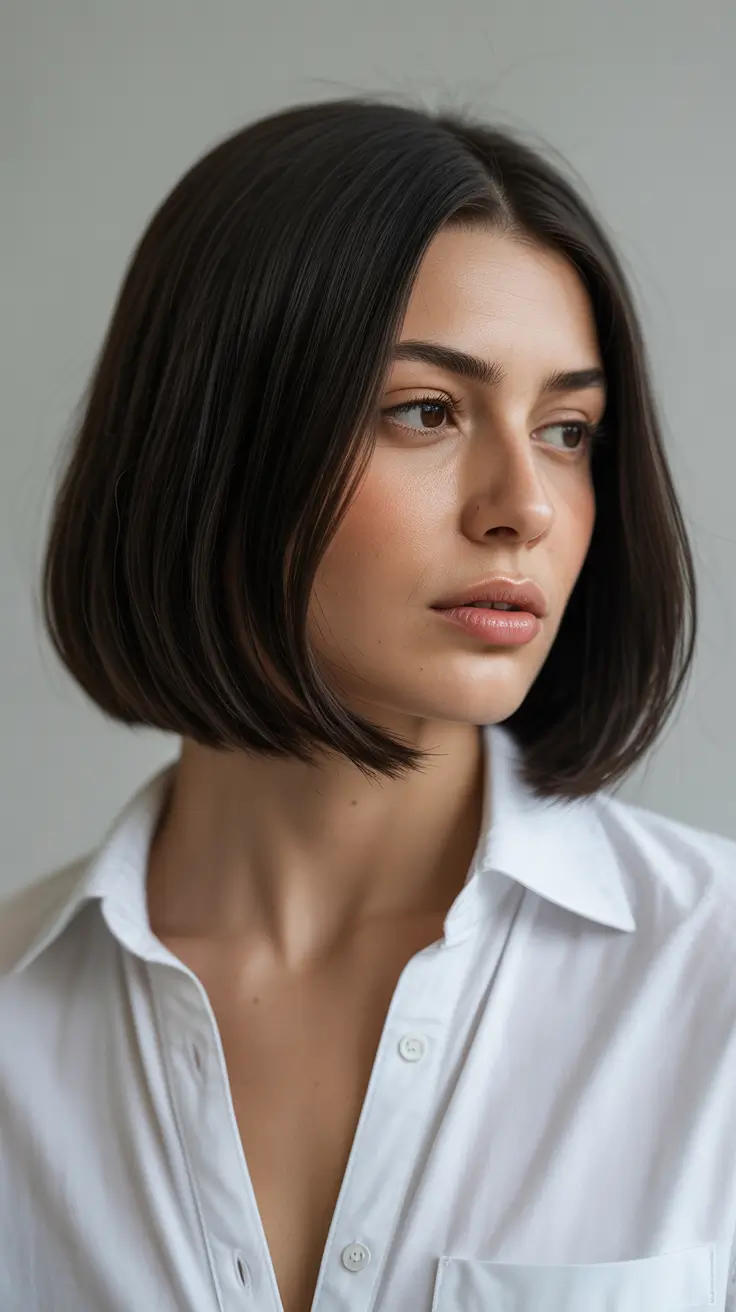 bob haircut 2026 Classic Italian Blunt Bob