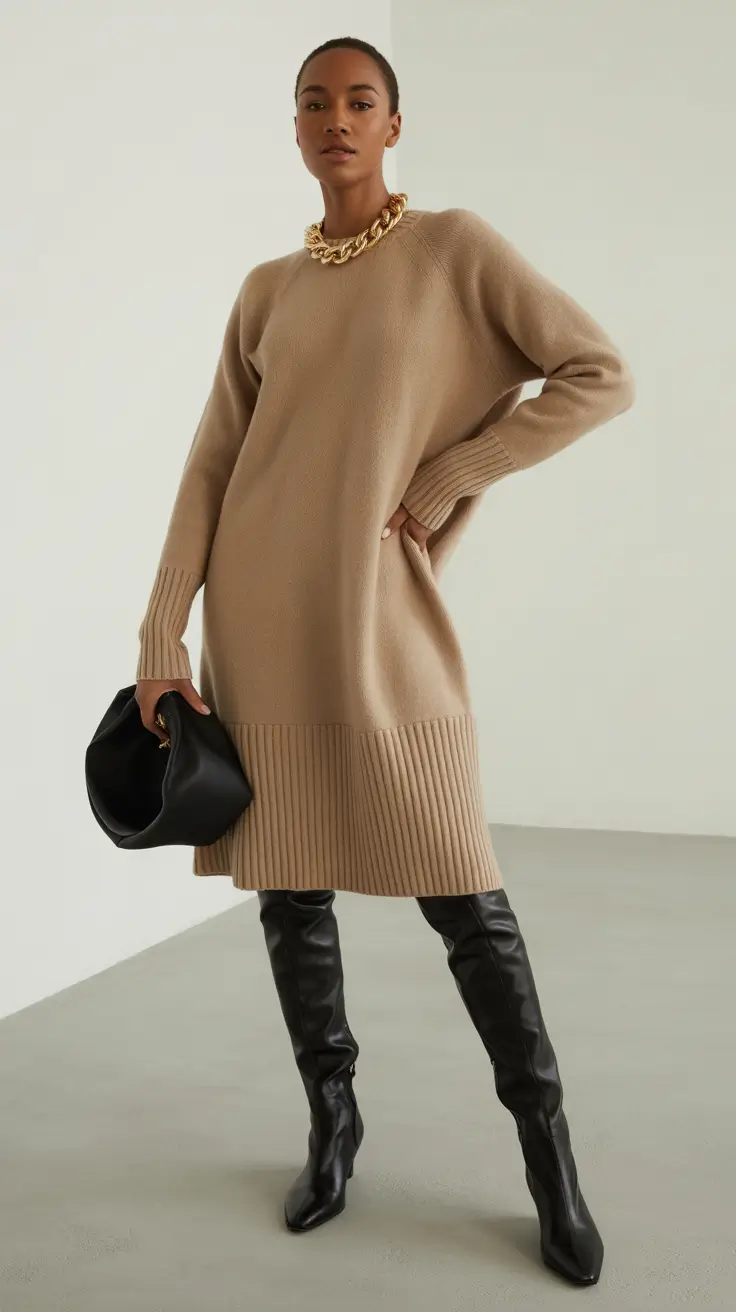 office-outfits-2026-Oversized-Knit-Glamour
