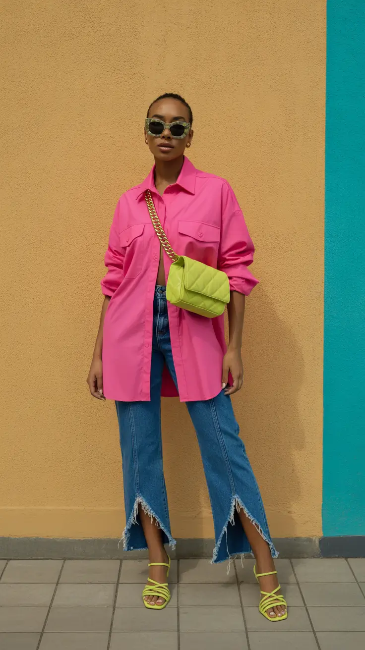 outfits for black women 2026 Vibrant Confidence in Color Clash