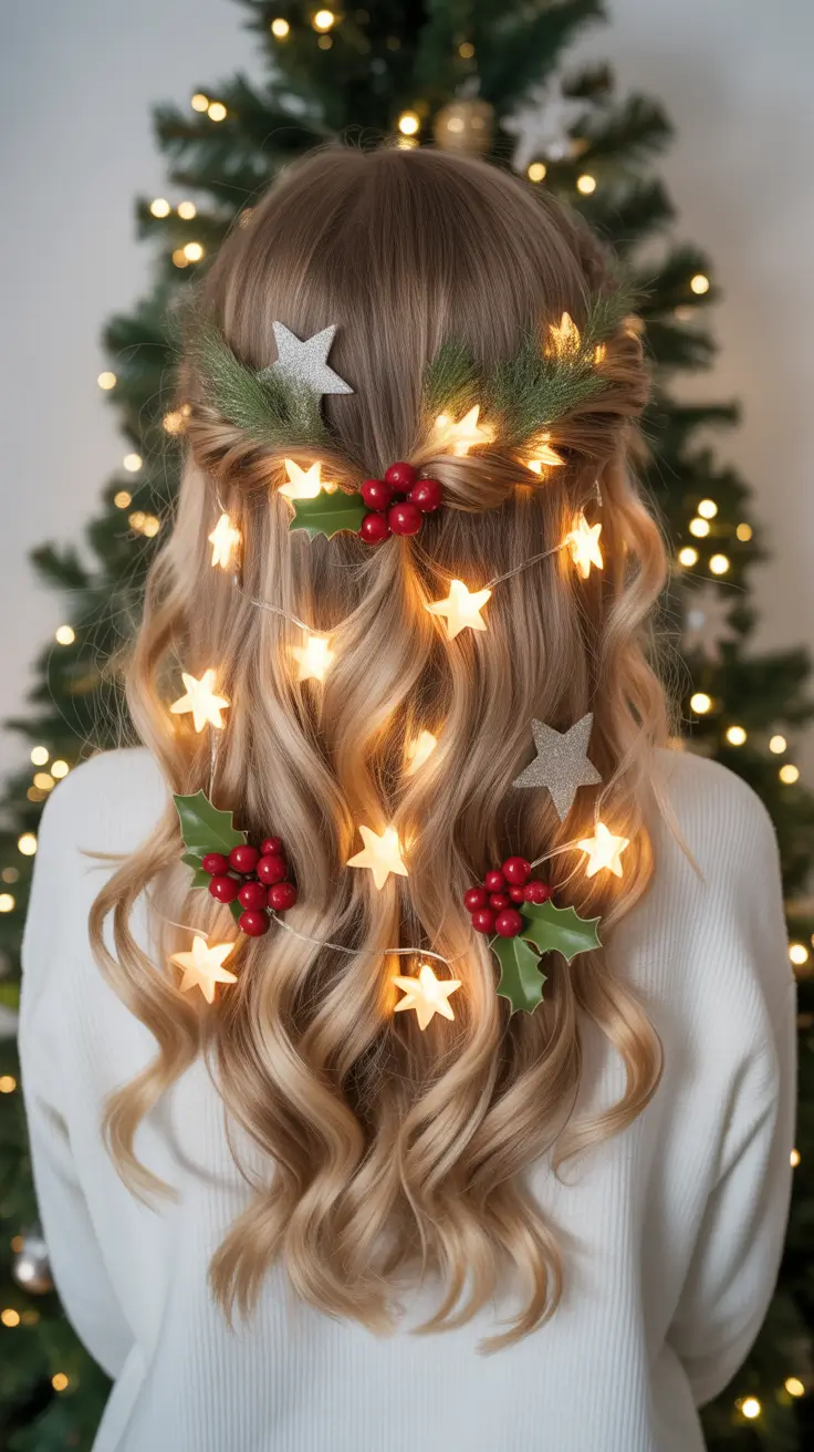 Christmas Holiday Hairstyles for Party 2025 Twinkling Holiday Waves