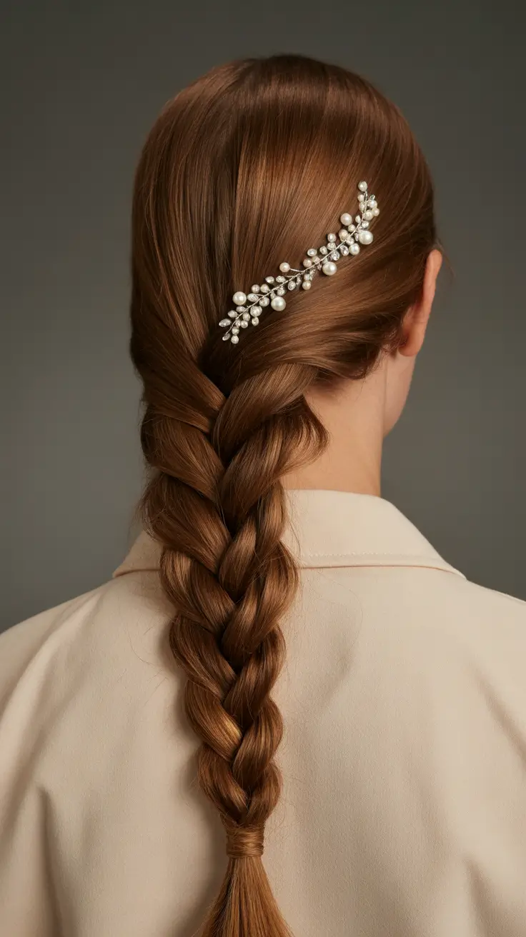 christmas party hairstyles 2025 Classic Braid with a Modern Twist